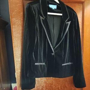 Draper James Black Blazer Classic Suit Jacket